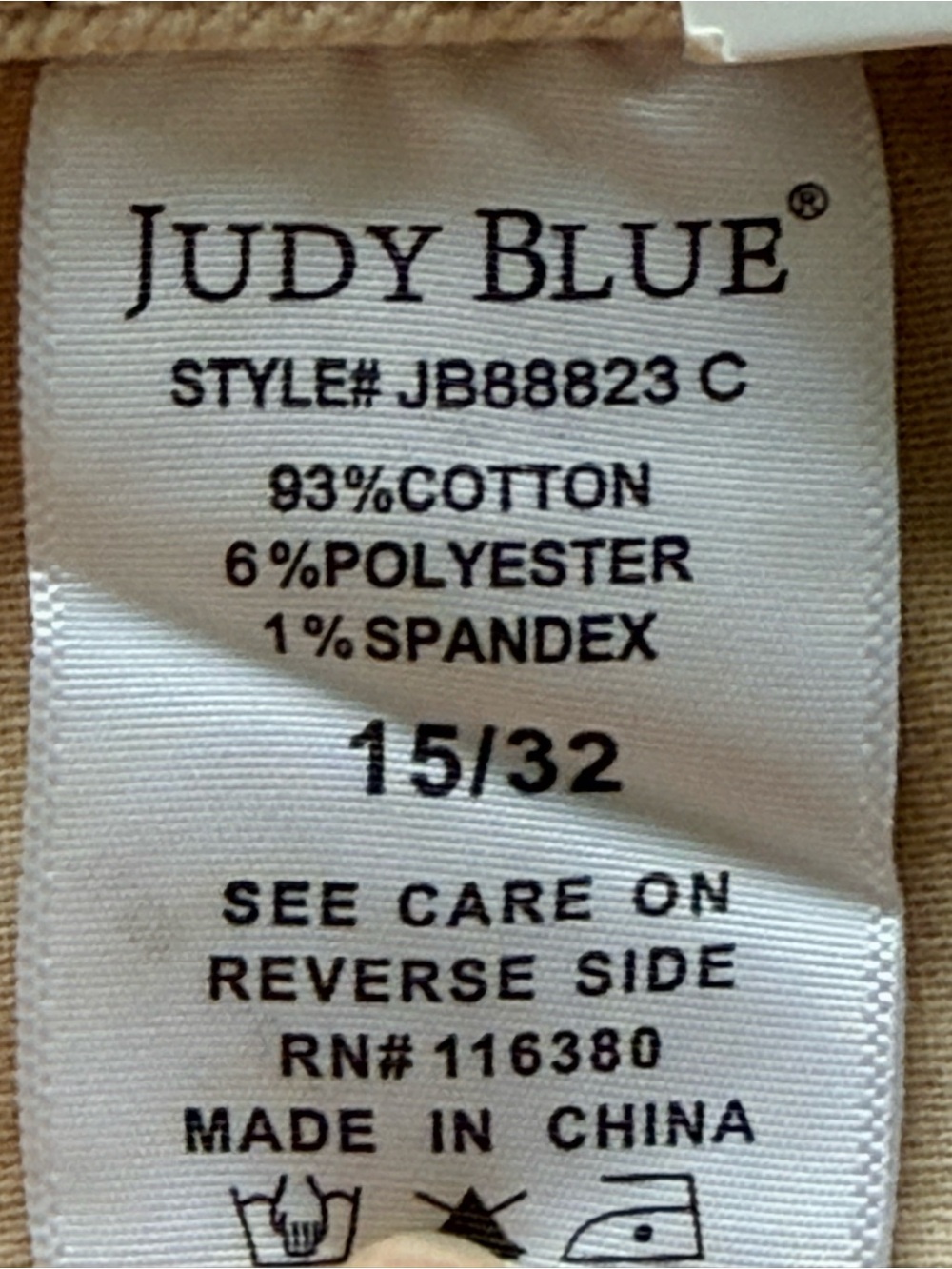 Judy Blue Women's Garment Dyed High Waist Wide Leg Distressed Jeans Tan 15/32 - Picture 11 of 16